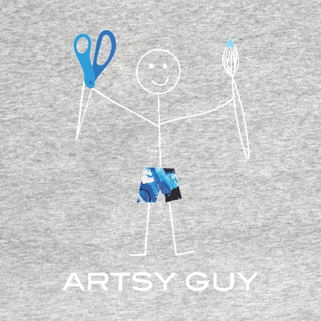 Funny Mens Artsy Guy Illustration by whyitsme